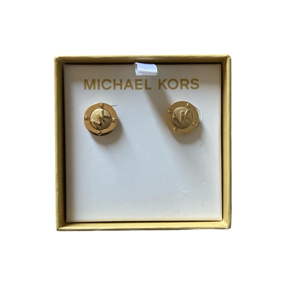 Michael Kors Gold-Tone Astor Stud Earrings - Picture 1 of 3